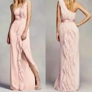 Long One-Shoulder Bridesmaid Dress 
WHITE BY VERA WANG - COLOR BALLET